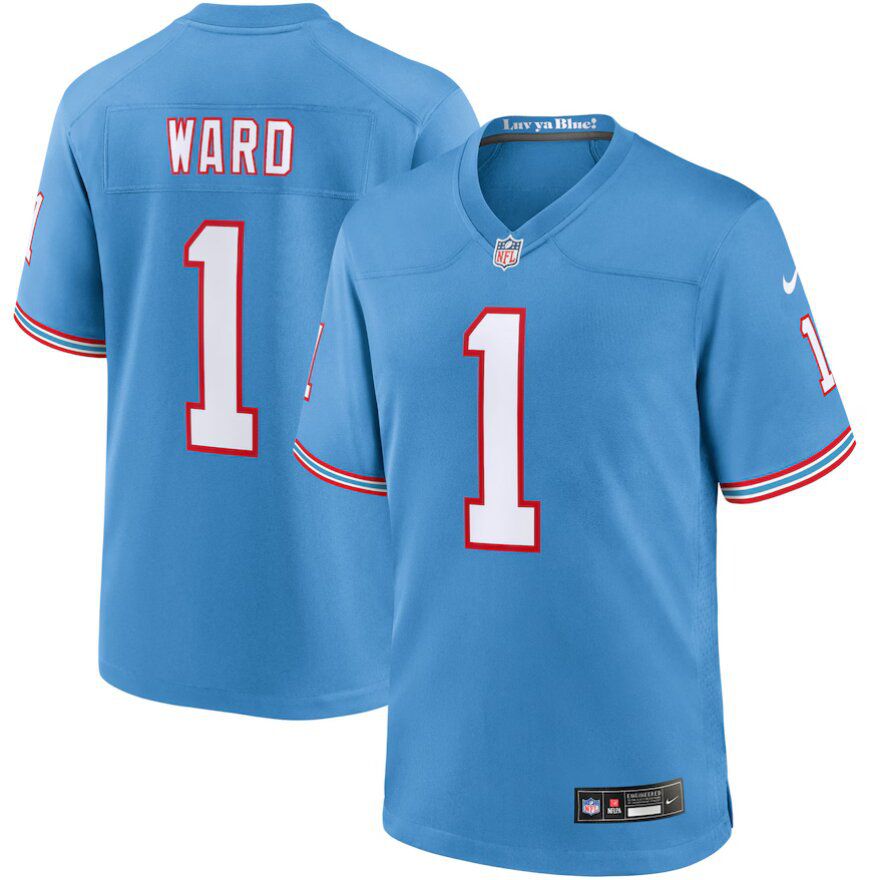 Youth Tennessee Titans #1 Cameron Ward light Blue 2025 NFL Draft First Round Pick Nike Jersey->women nfl jersey->Women Jersey